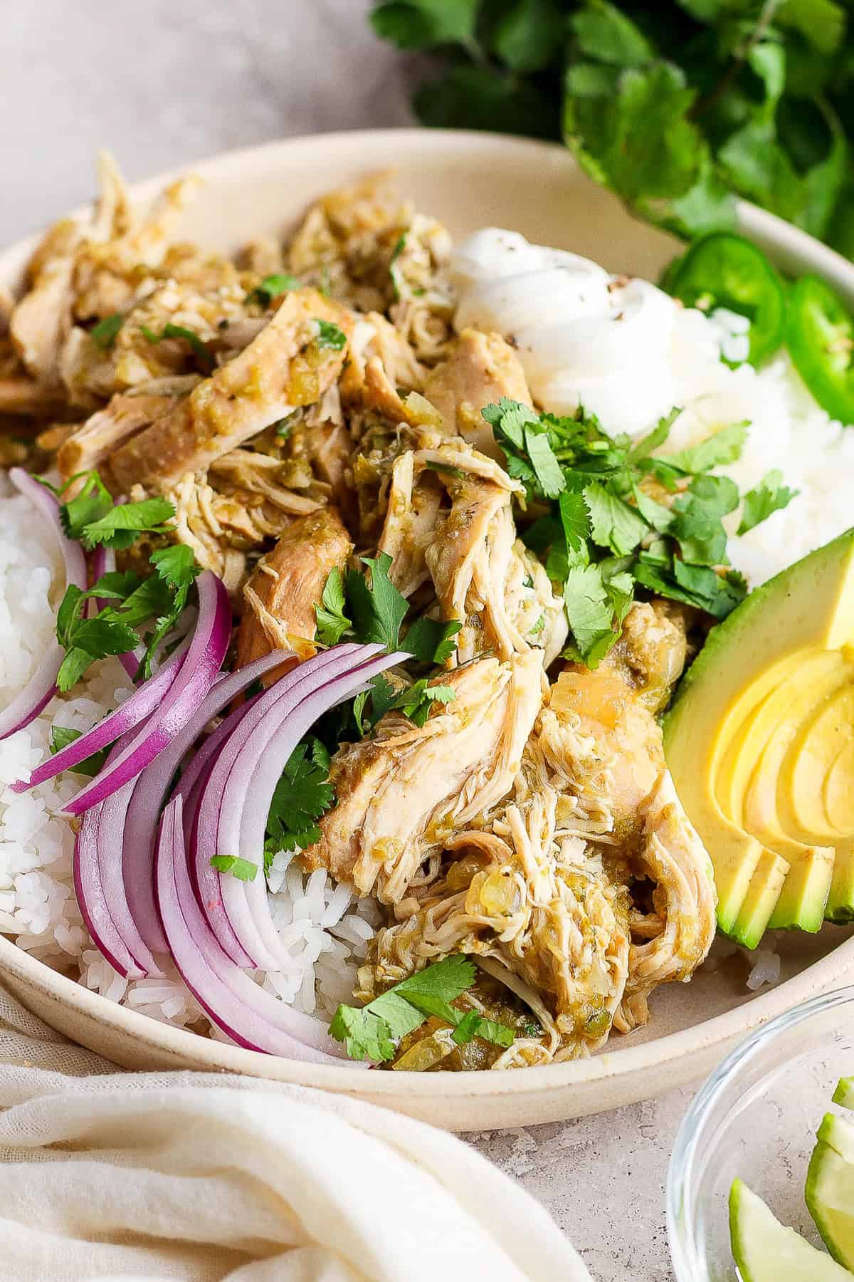 CHICKEN ENCHILADA BOWL
