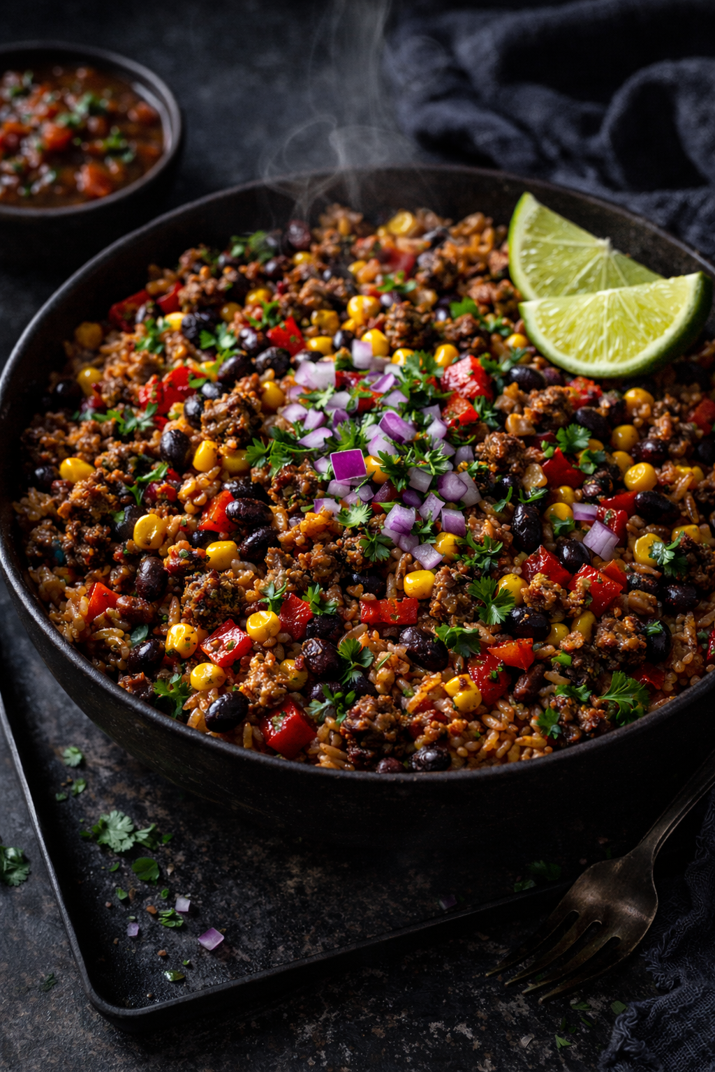BEEFY BURRITO BOWL