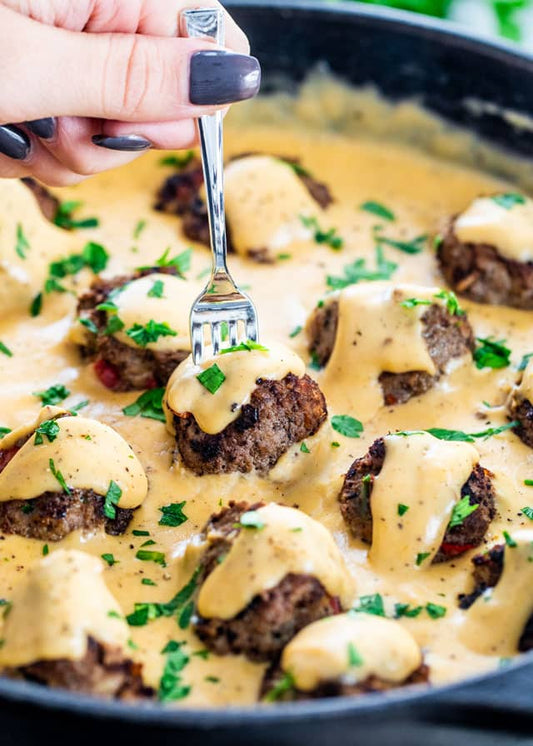 CHEESY MEATBALLS & MASH
