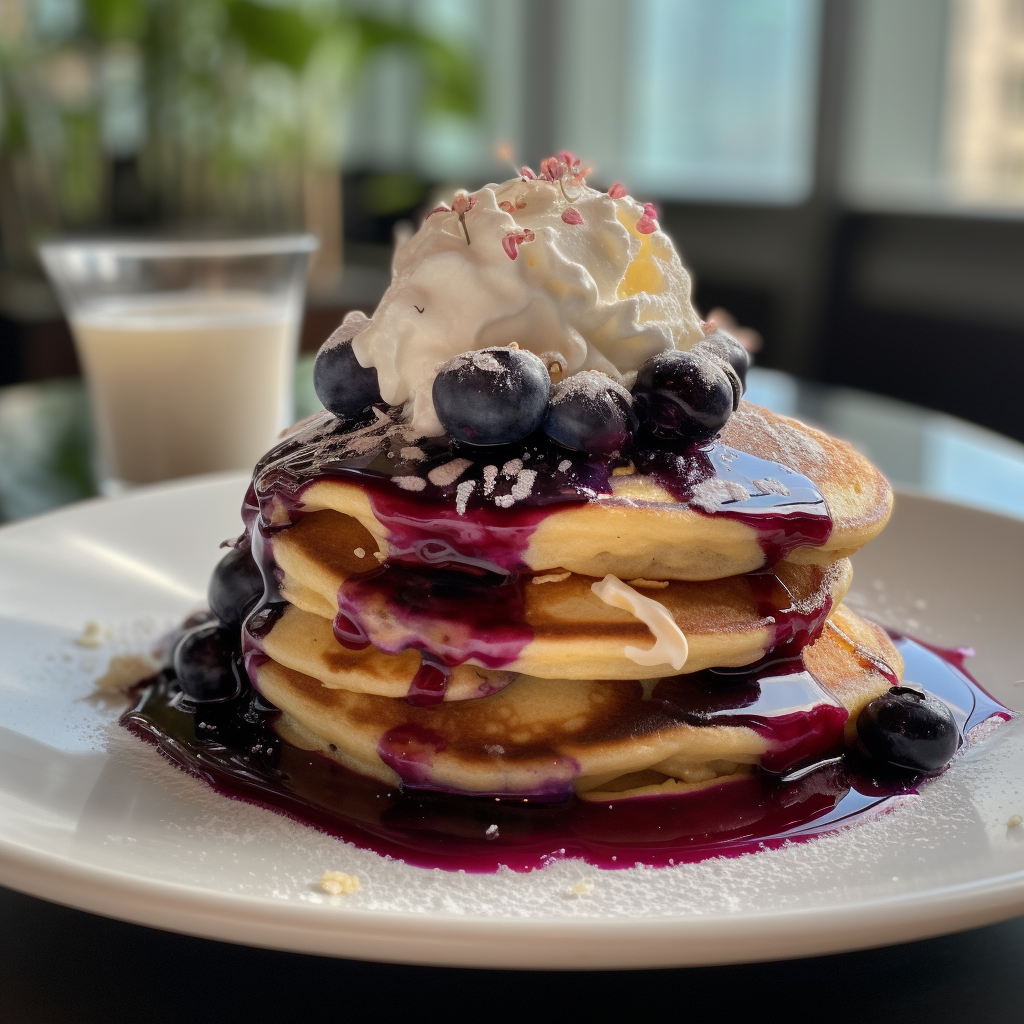 BLUEBERRY CREAM PANCAKES
